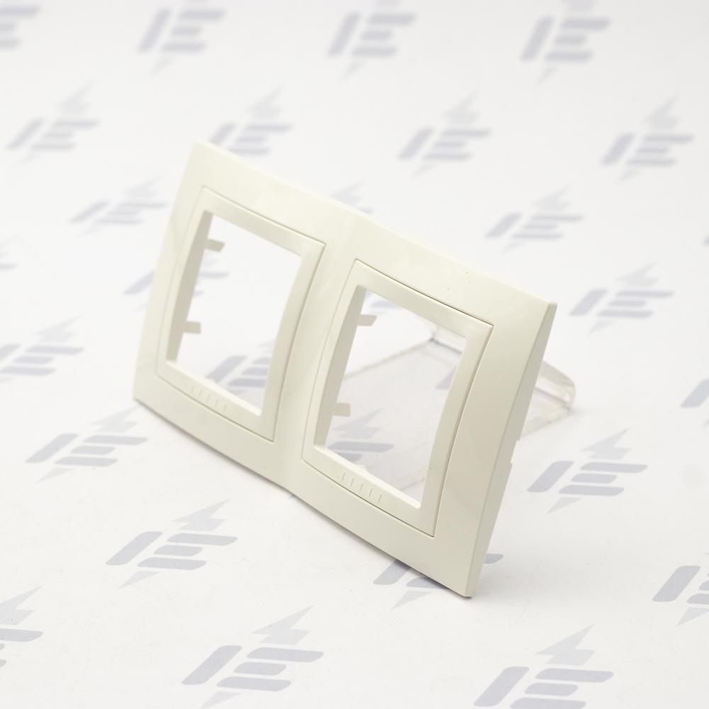 Unica Basic - Krycí rámeček dvojnásobný, Marfil