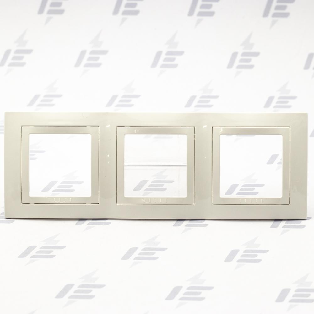 Unica Basic - Krycí rámeček trojnásobný, Marfil