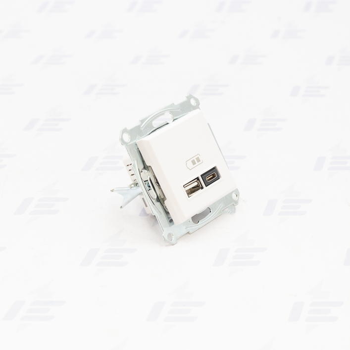 EPH2700321 Asfora - 2xUSB nabíjecí konektor A+C 2.4A, bílá