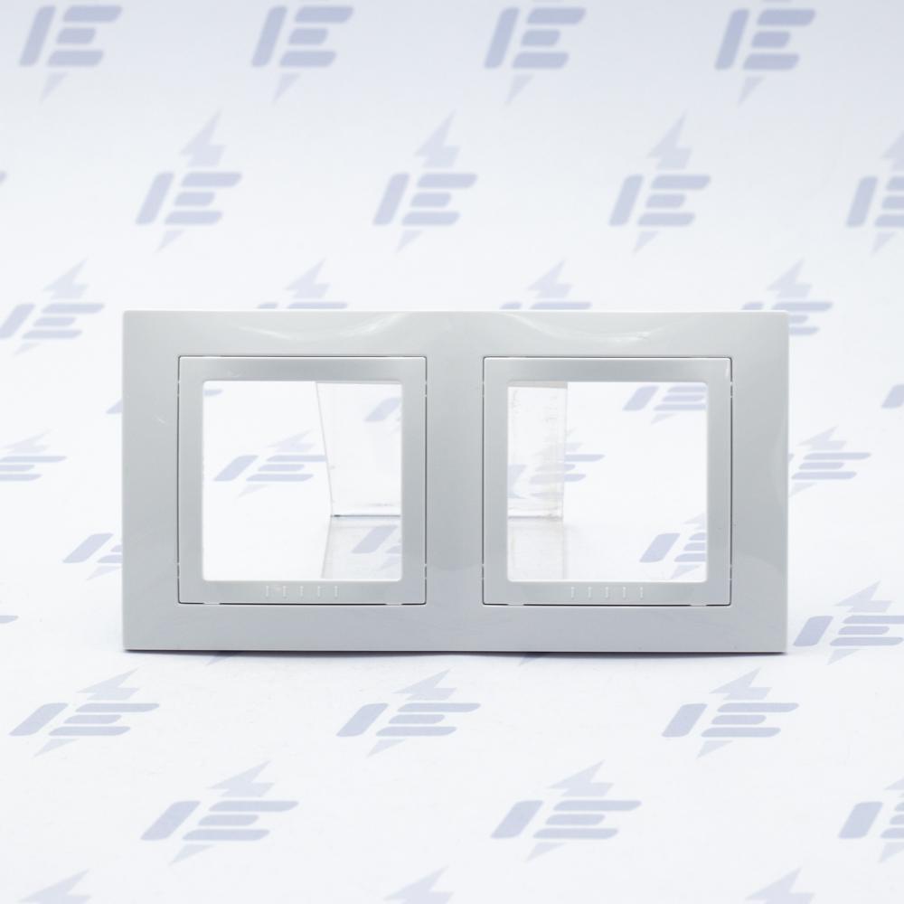 MGU2.004.18 Unica Basic - Krycí rámeček dvojnásobný, Polar