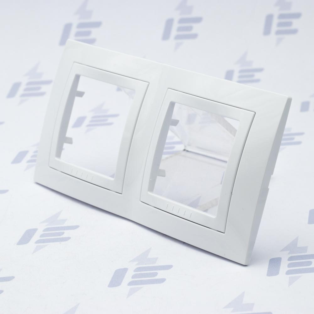 MGU2.004.18 Unica Basic - Krycí rámeček dvojnásobný, Polar