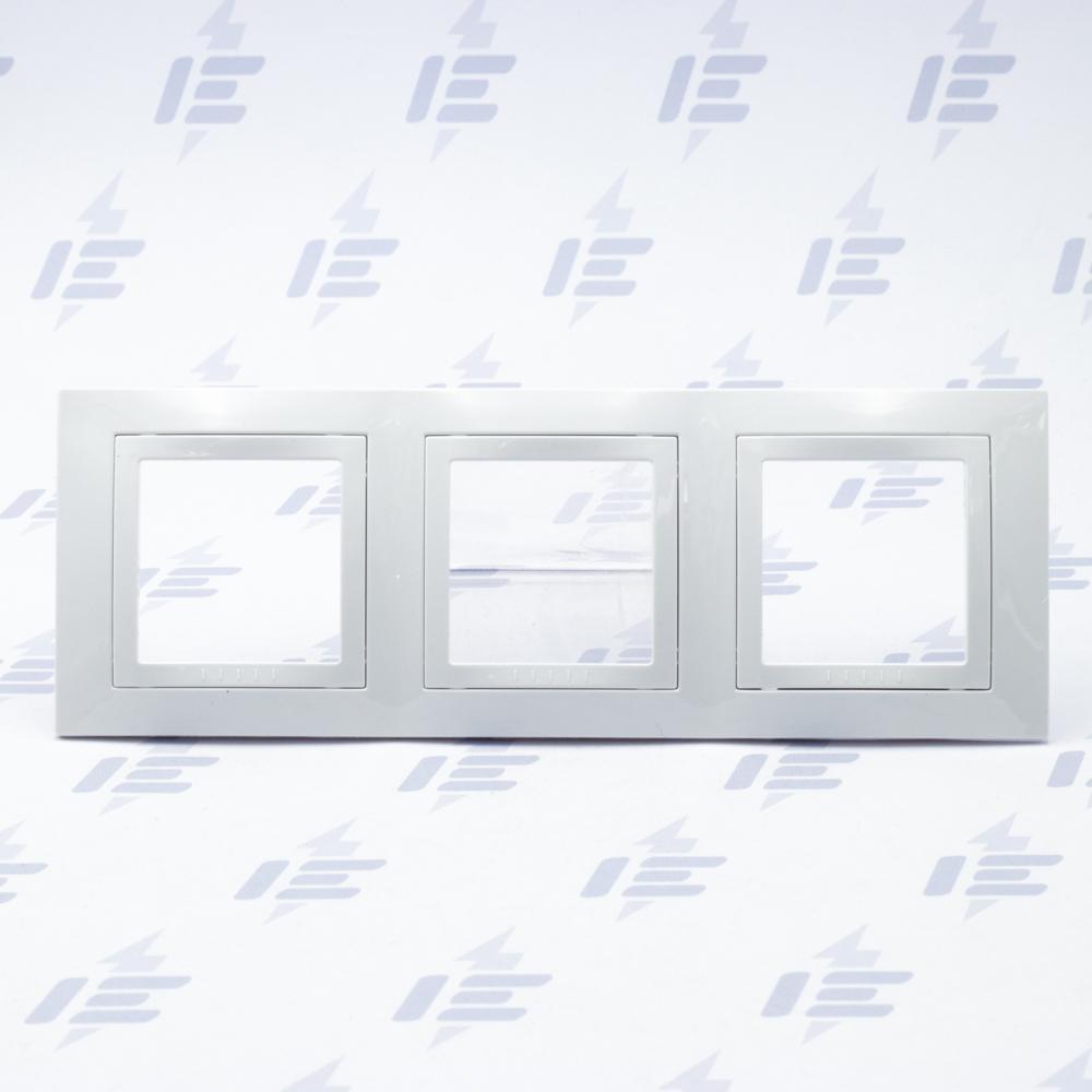 Unica Basic - Krycí rámeček trojnásobný, Polar