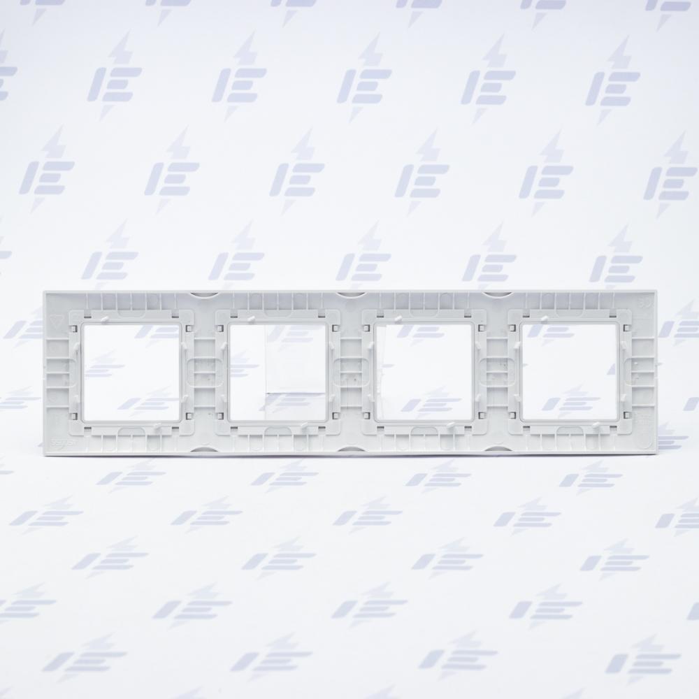 MGU2.008.18 Unica Basic - Krycí rámeček čtyřnásobný, Polar