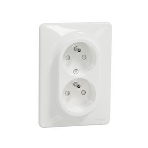 SDD311211C Sedna D/E - Zásuvka dvojnásobná 230V 16A, Bílá