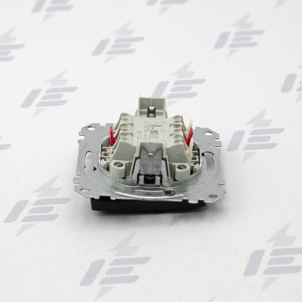 SDD114118 Sedna D/E - Tlačítko dvojité 1/0+1/0, Antracit