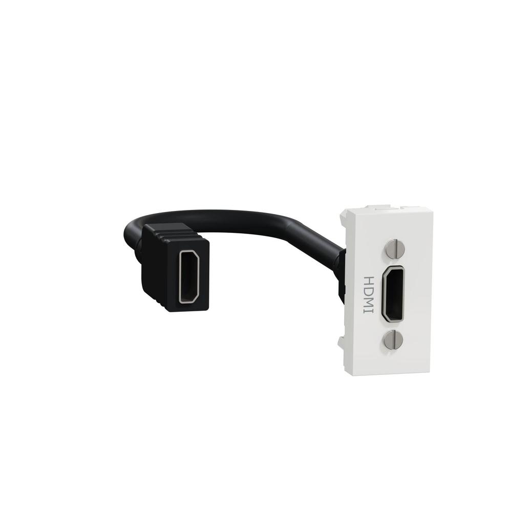 Unica - HDMI konektor (předzapojený), 1M, Bílý