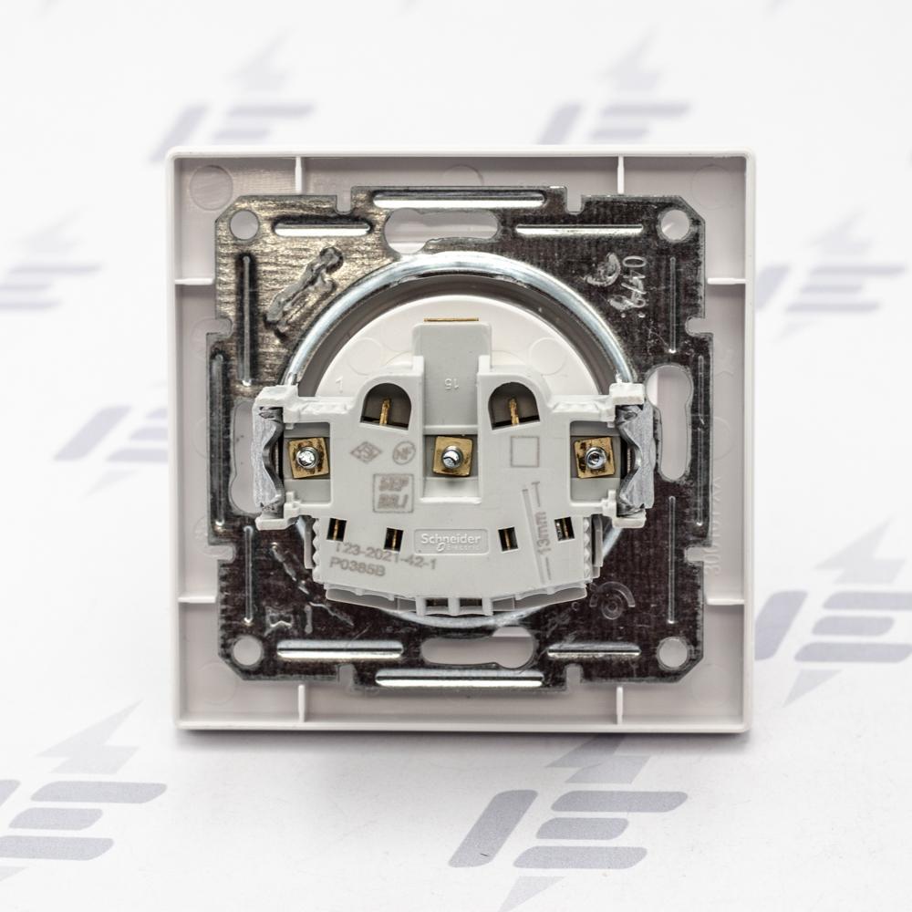 EPH2800221 Asfora - Zásuvka 2P+PE 250V 16A, clonky, bílá