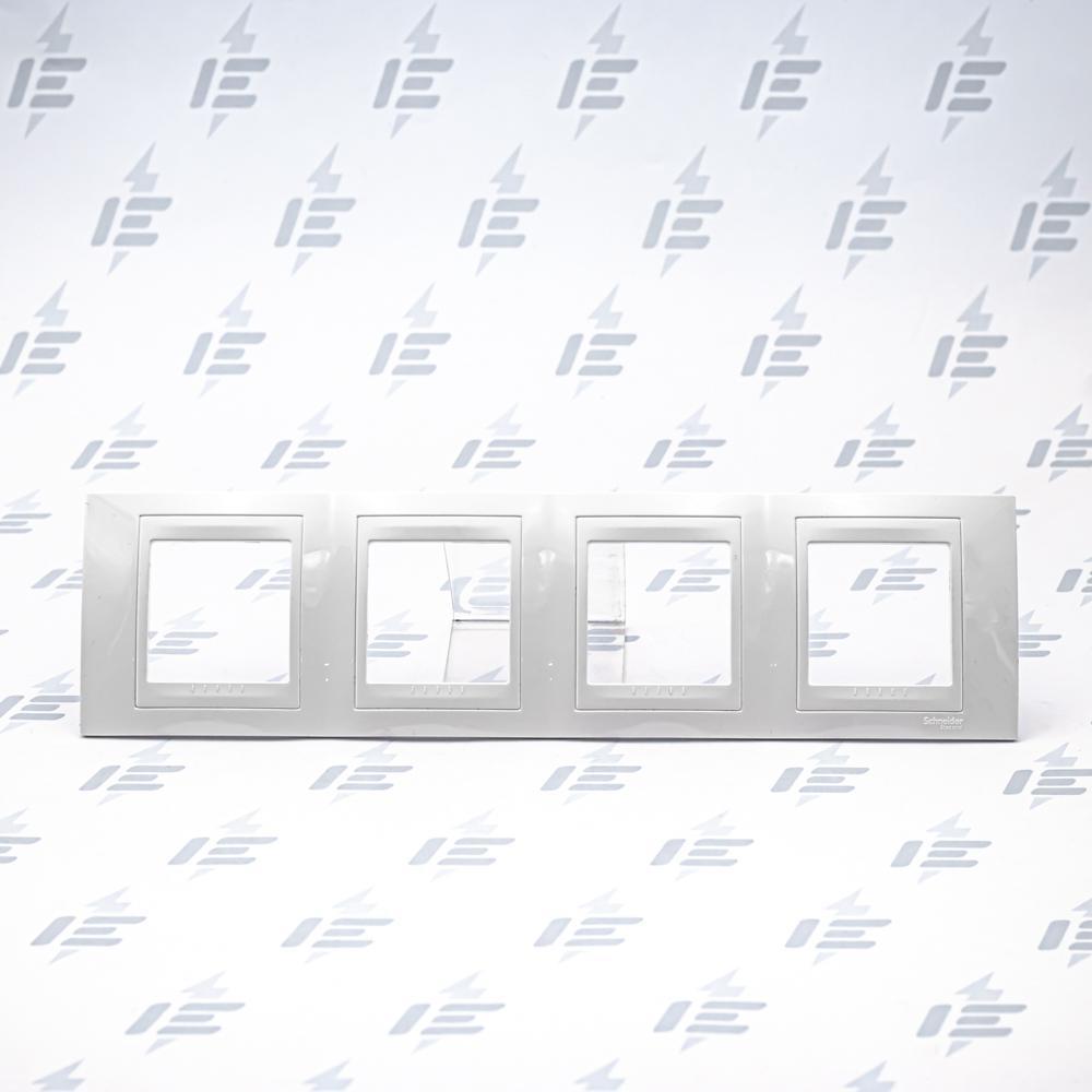 MGU6.008.18 Unica Plus - Krycí rámeček čtyřnásobný, Polar