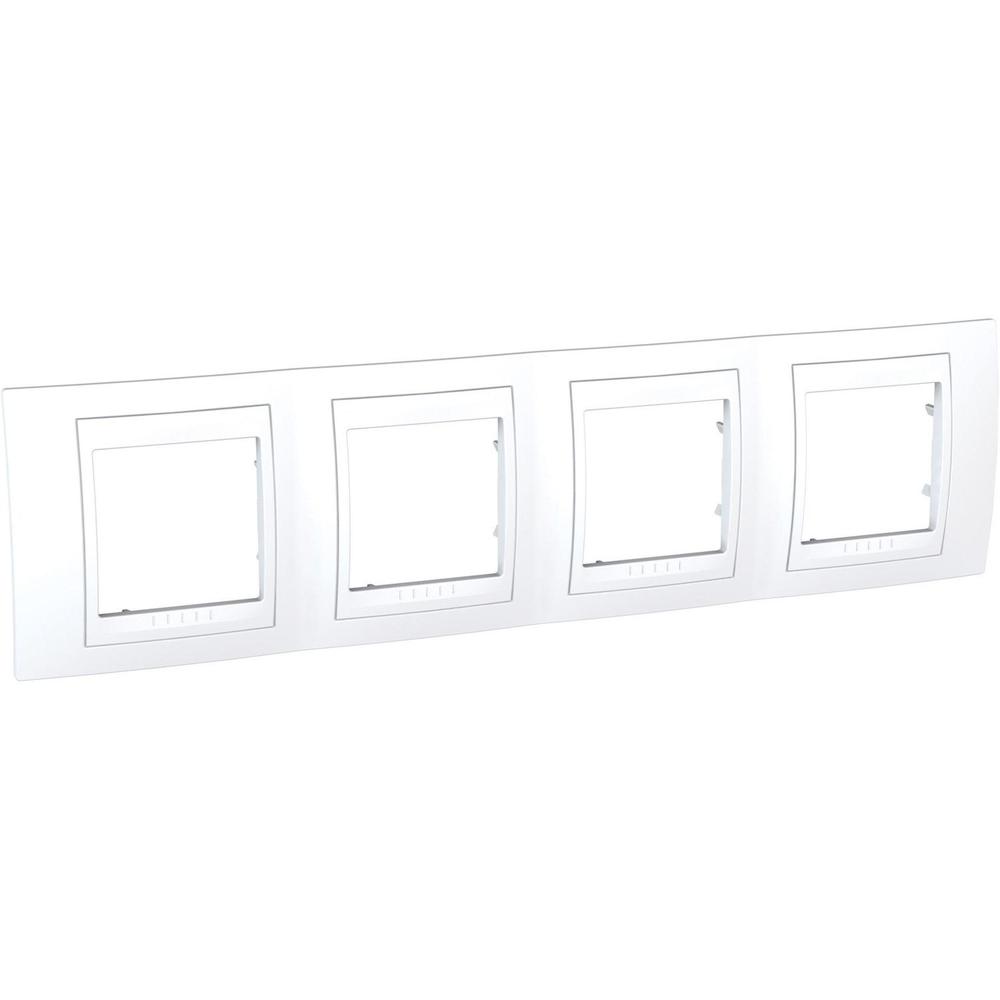 MGU6.008.18 Unica Plus - Krycí rámeček čtyřnásobný, Polar