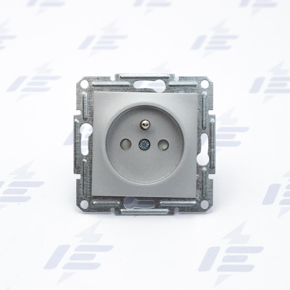 EPH2800261 Asfora - Zásuvka 2P+PE 250V 16A, clonky, alu