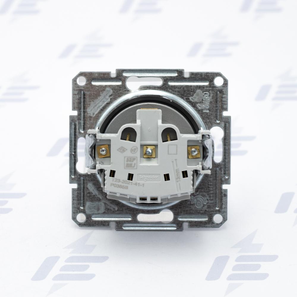 EPH2800261 Asfora - Zásuvka 2P+PE 250V 16A, clonky, alu