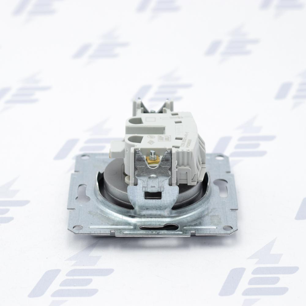 EPH2800261 Asfora - Zásuvka 2P+PE 250V 16A, clonky, alu