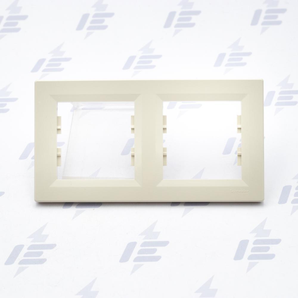 EPH5800223 Asfora - Krycí rámeček dvojnásobný, krémová