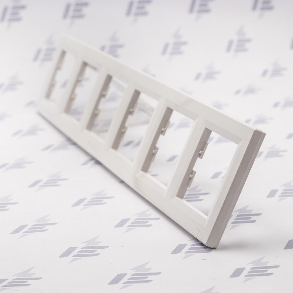 EPH5800621 Asfora - Krycí rámeček šestinásobný, bílá