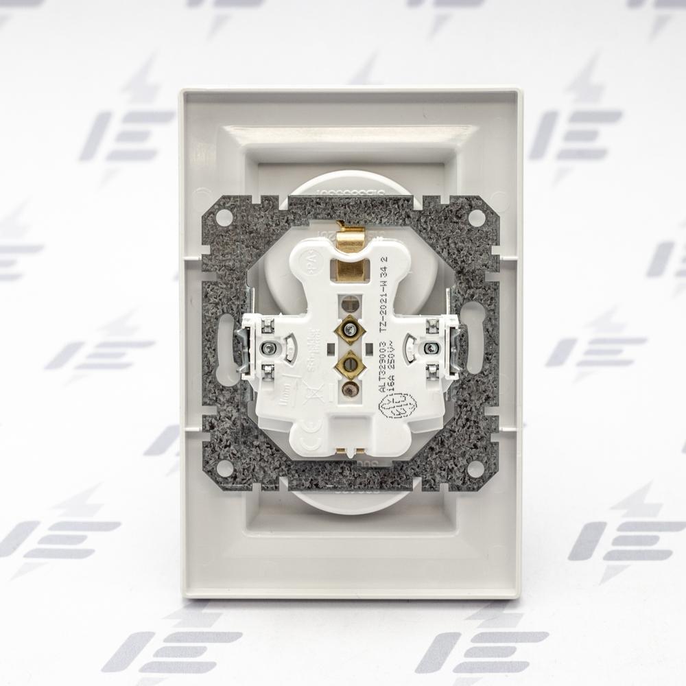 EPH9800121 Asfora - Zásuvka 2násobná 2x(2P+PE), bílá