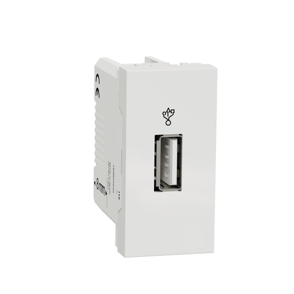 Unica - USB 2.0 datový konektor, 1M, Bílý