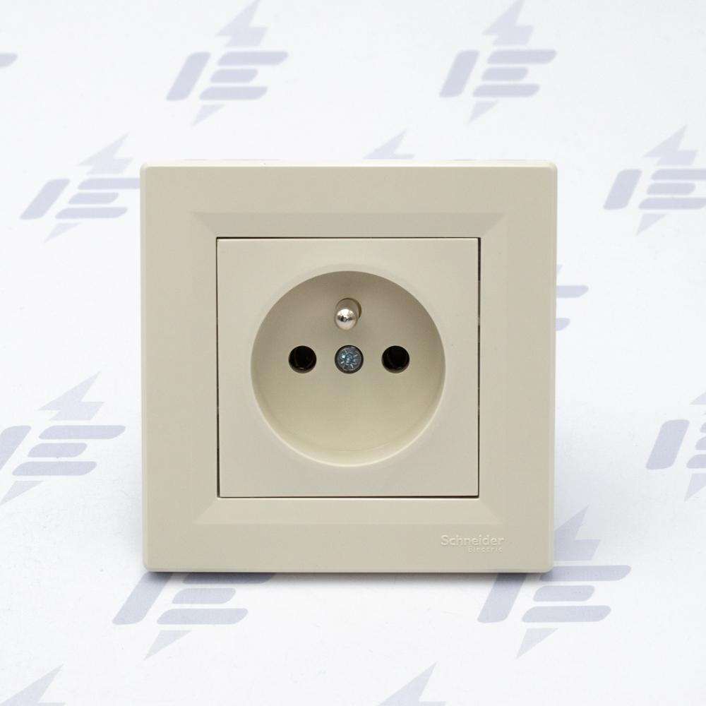 EPH2800123 Asfora - Zásuvka 2P+PE 250V 16A, krémová
