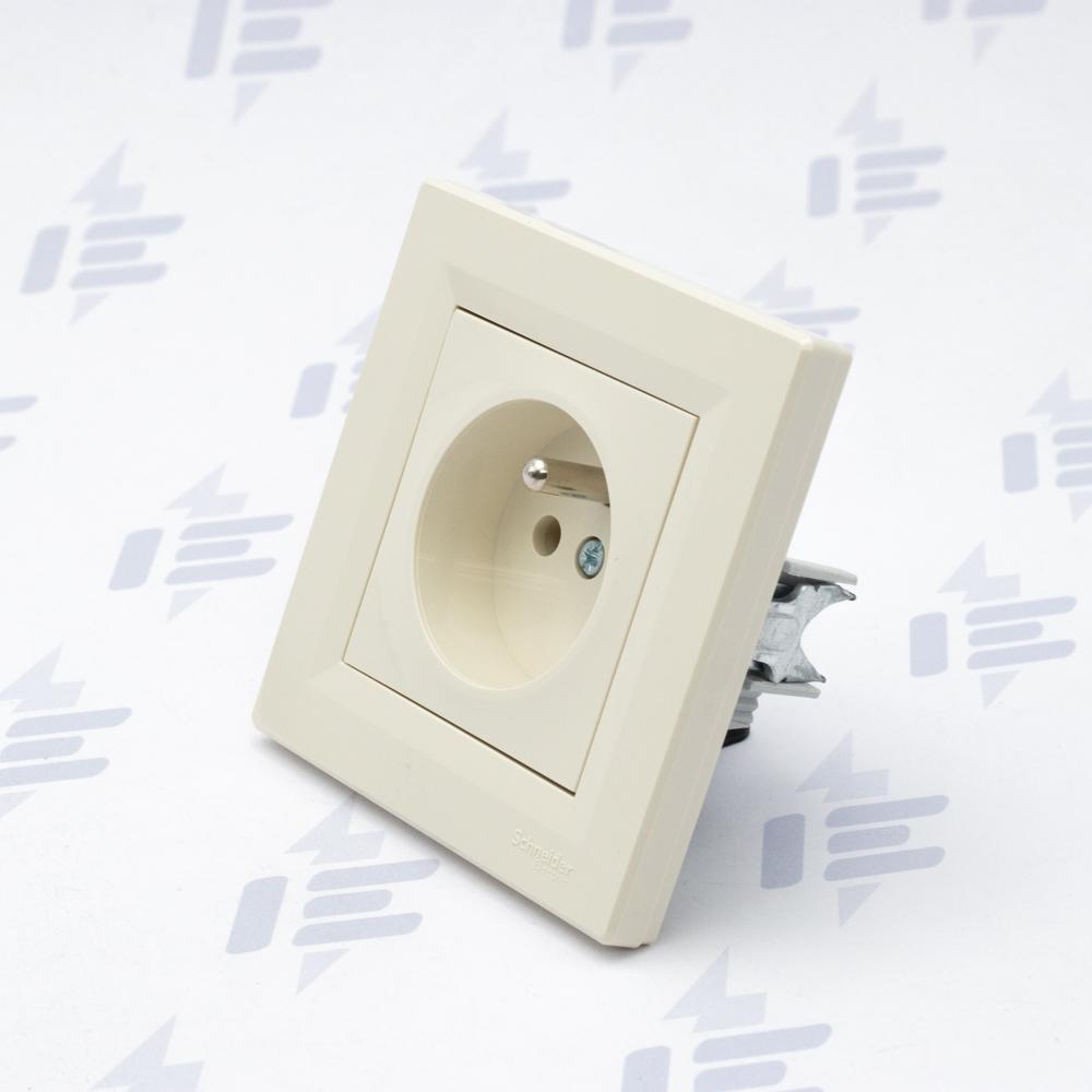 EPH2800123 Asfora - Zásuvka 2P+PE 250V 16A, krémová