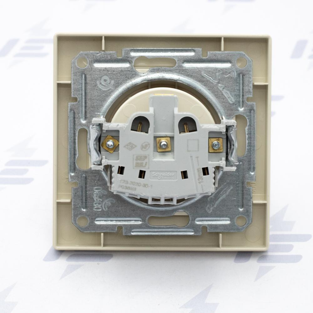 EPH2800123 Asfora - Zásuvka 2P+PE 250V 16A, krémová