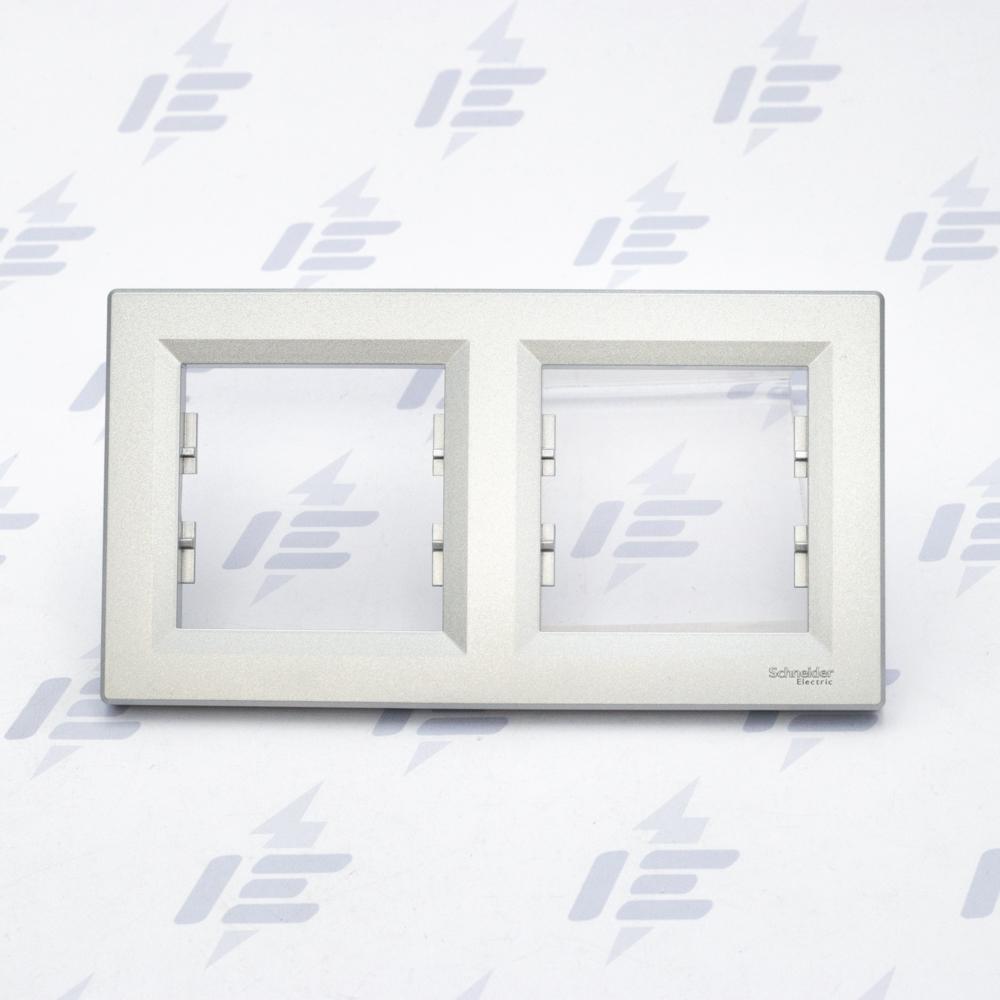 EPH5800261 Asfora - Krycí rámeček dvojnásobný, alu