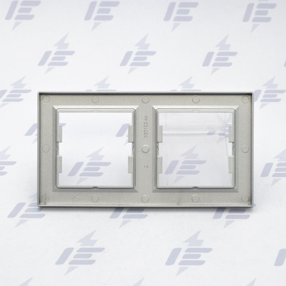 EPH5800261 Asfora - Krycí rámeček dvojnásobný, alu
