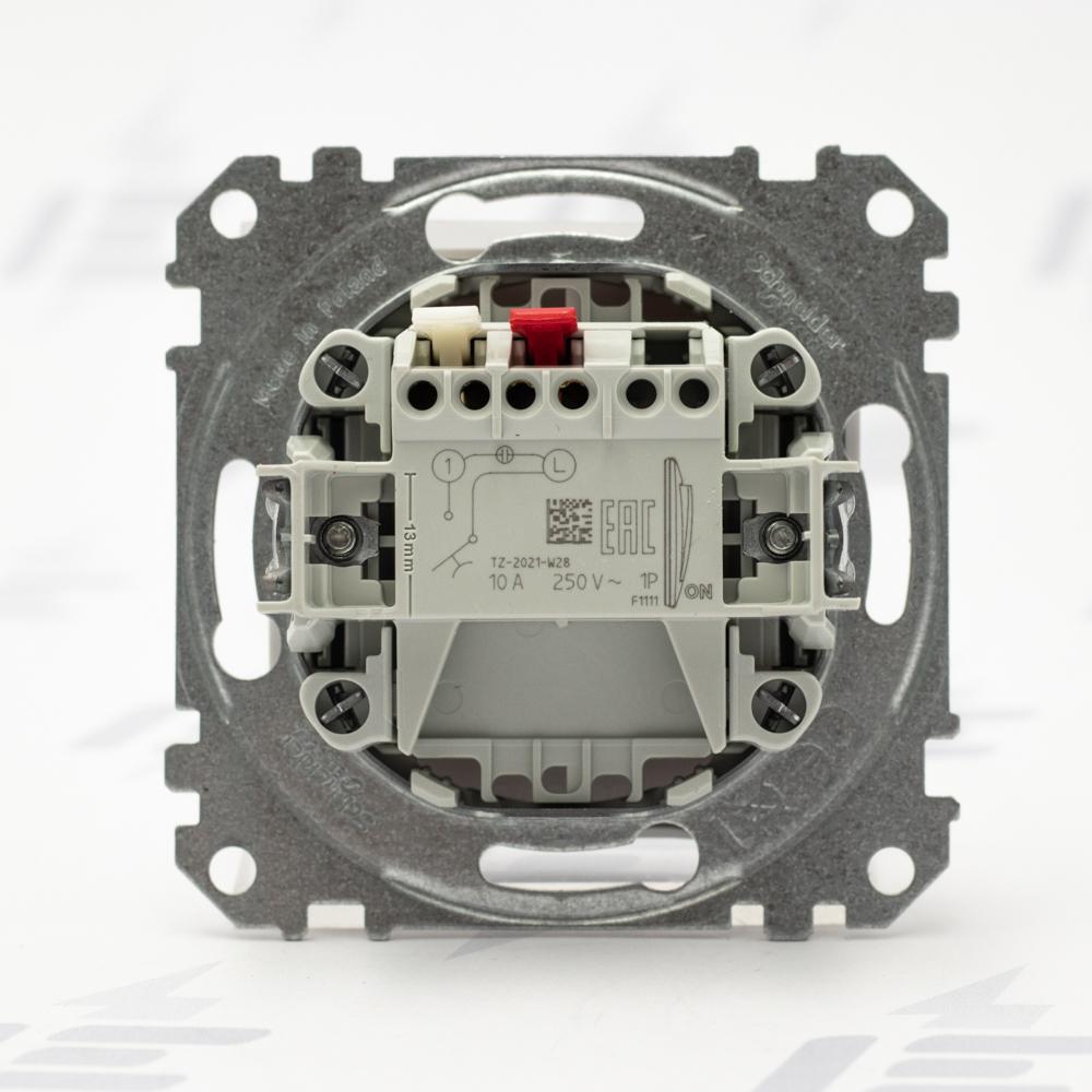 SDD111111 Sedna D/E - Tlačítko 1/0, Bílá