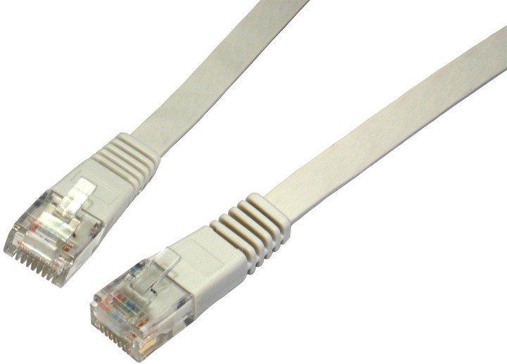 Patch kabel plochý CAT5E UTP LSOH 3m šedý non-snag-proof C5E-111GY-3MB