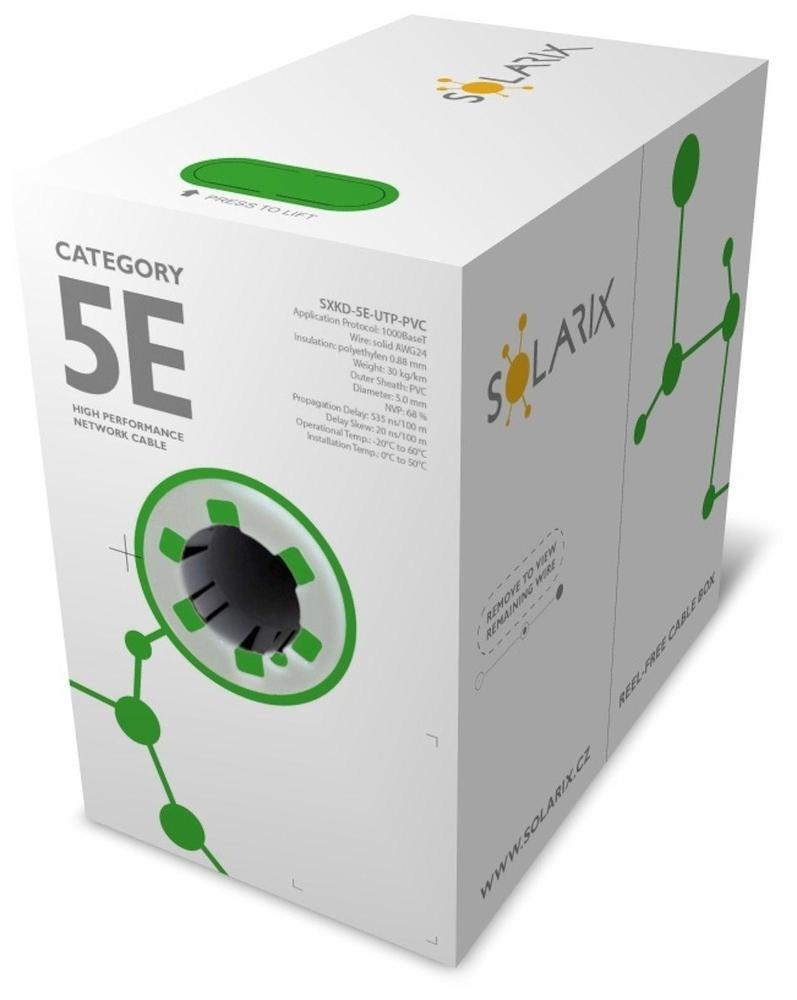 Instalační kabel Solarix CAT5E UTP PVC Eca SXKD-5E-UTP-PVC