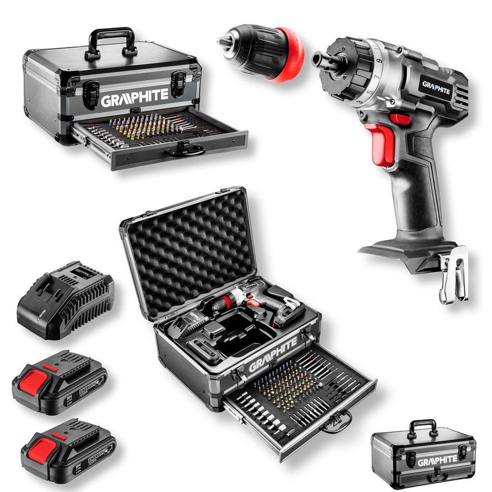 58G022-PS15 aku šroub. 58G022 v AL kufru + přísluš. 109ks Graphite Energy+