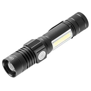 99-033 Flashlight rechargeable USB 800lm 2in1 CREE T6 LED