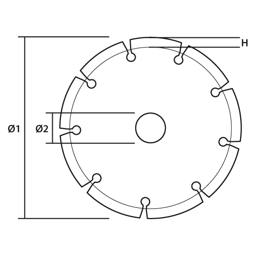 kotouč diamantový, 230x 22.2 mm, segmentový