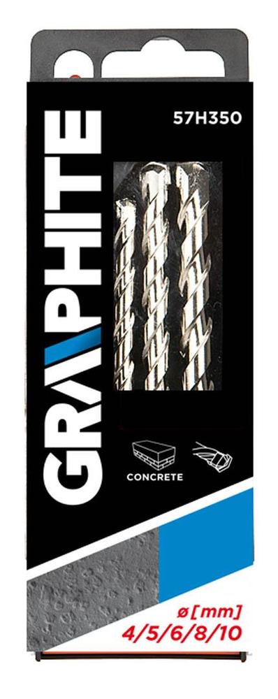 57H350 Vrták do betonu sada, 4 - 10 mm, 5 ks