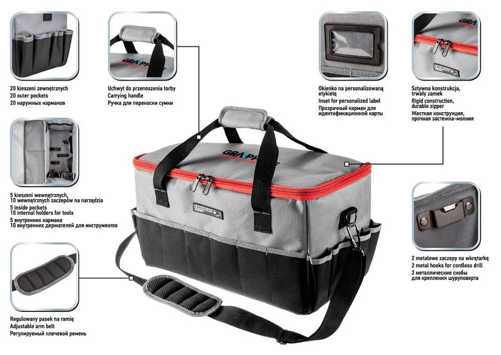 taška na nářadí  24L Energy+ Graphite