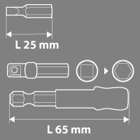 06-106 Sada bitů s nástavcem, 32 ks sada