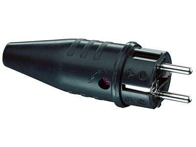 1129190 Vidlice celogumová 3x2,5mm2, rychlouzávěr, černá IP44