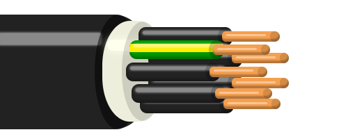 Kabel CYKY-J  7 x  1,5