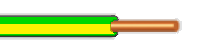 Vodič CY 0,50 zelenožlutý (H05V-U)