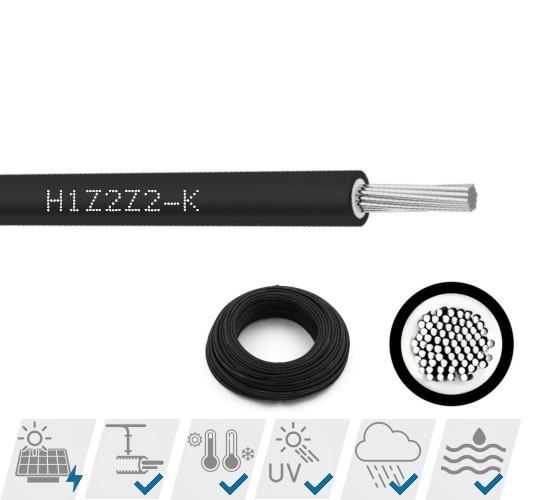 Solární kabel H1Z2Z2-K 1x4 černá