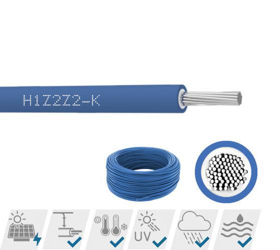 Solární kabel H1Z2Z2-K 1x6 modrá