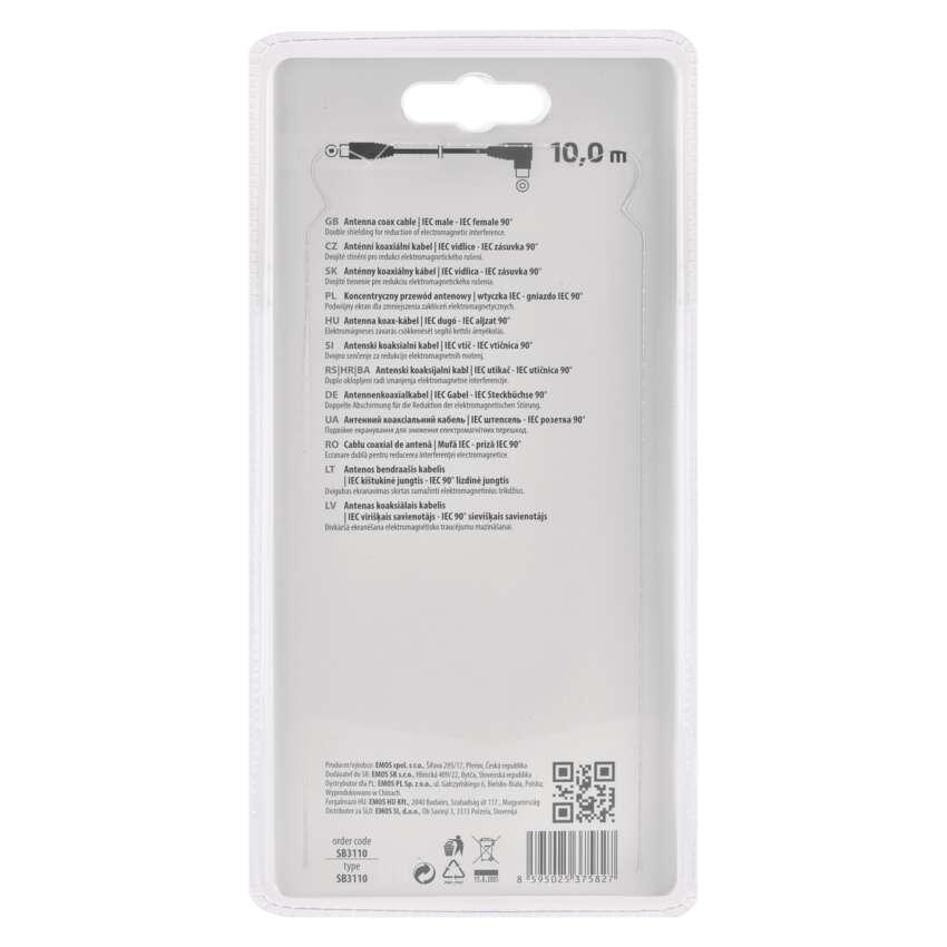 ANTÉNNÍ KOAX. KABEL 90° 10M