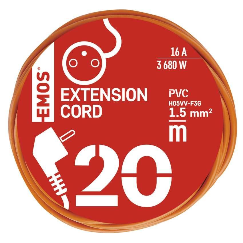 P01120 PRODLUŽKA 1Z 20M 1,5MM ORAN. (1901012000)