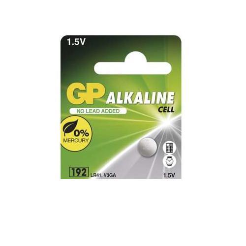 GP alkalická knoflíková baterie 192F (LR41) 5BL