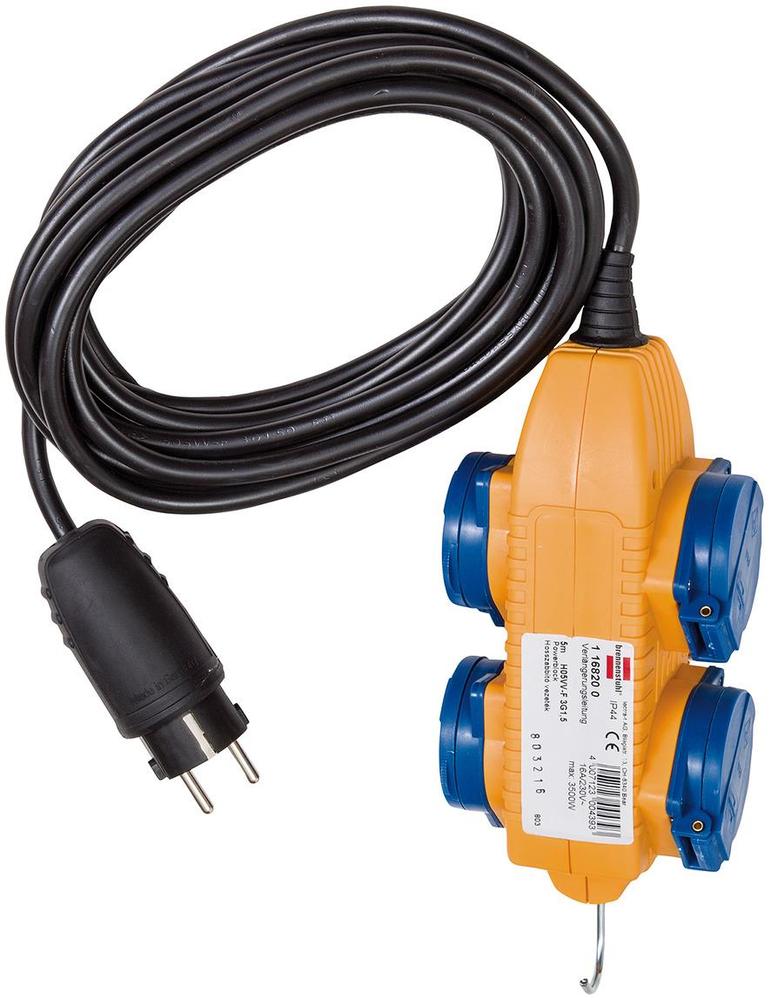 Prodlužovák 10m s powerblockem 4zásuvka H07RN-F 3G1,5 (IP44)