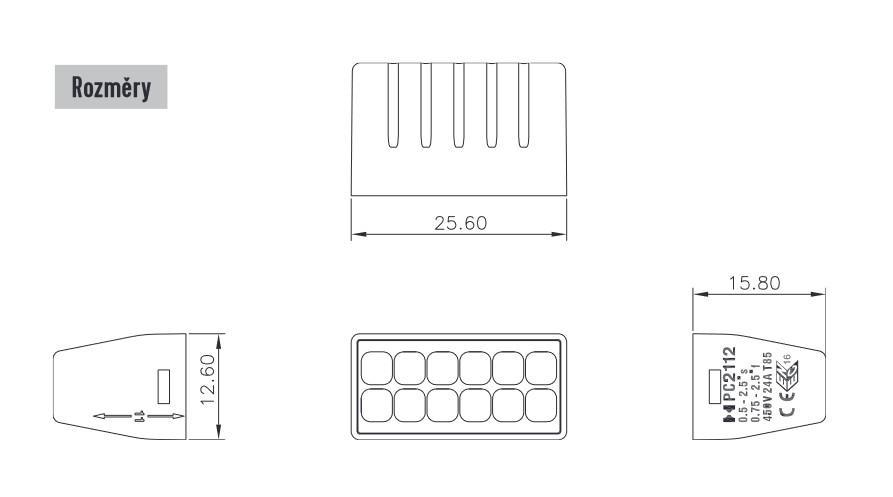1014686 Svorka PC2112 12x0,5-2,5mm2