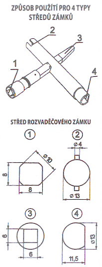 Klíč komb.na rozvaděč t.3015/01.041