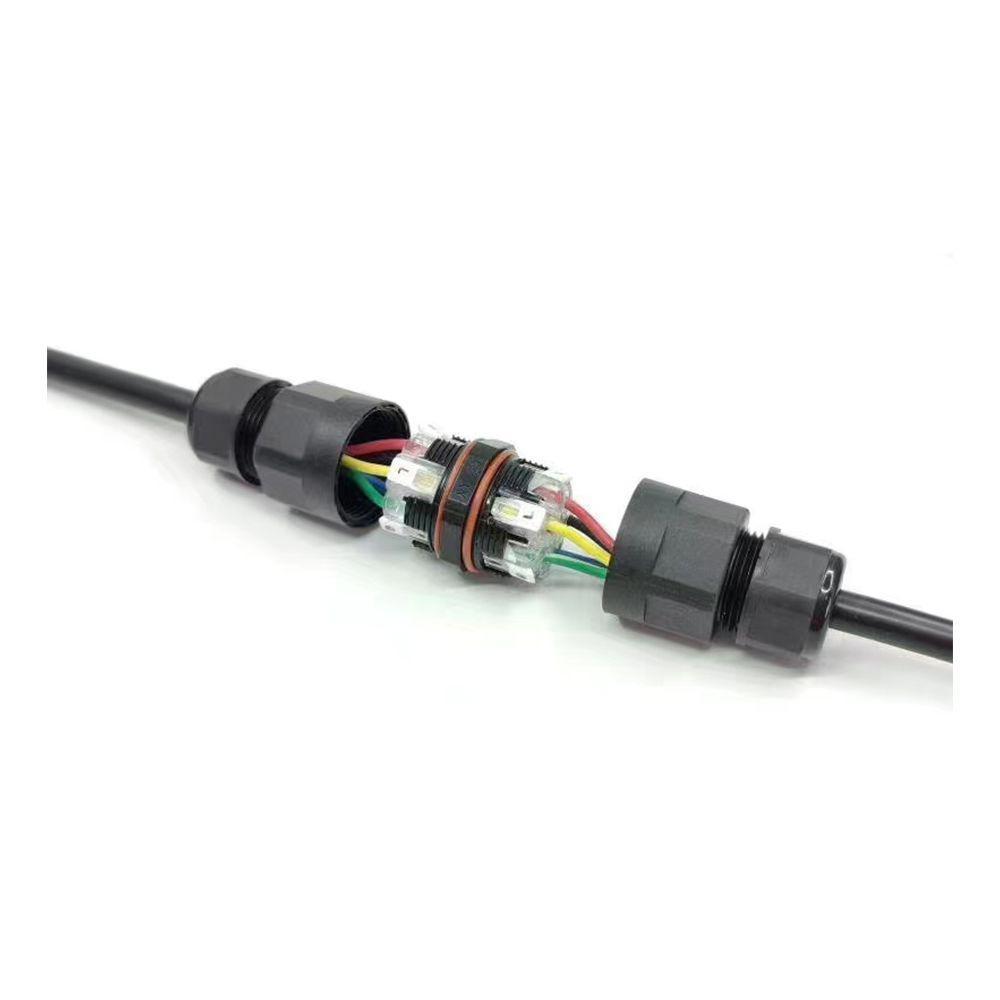 Kabelová spojka IP68, typ I, 5x2,5mm2; 250V, 16A, bezšroubová