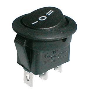 02620037 Přepínač 3p./3pin.ON-OFF 250V/6A čer.02620037