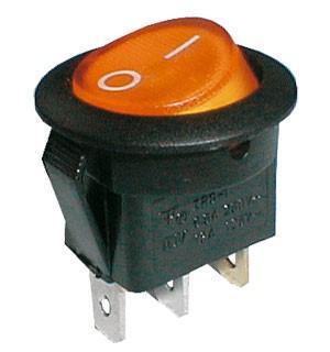 Přep.2p./3pin.ON-OFF 250V/6A žlutý 02620017