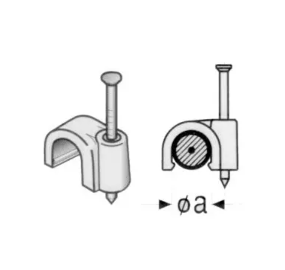 Příchytka KO10  10mm bílá  03040008