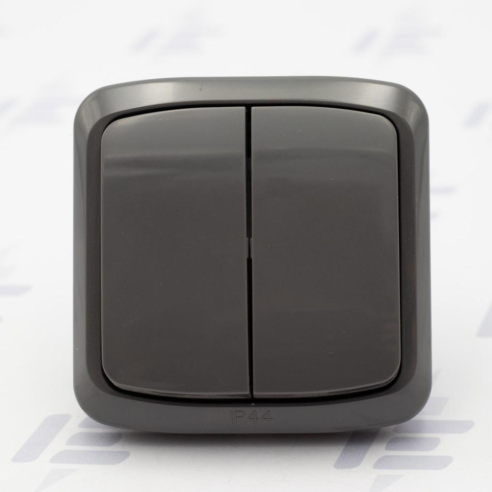 TANGO IP44 Kompletní vypínač č. 6+6 s rámečkem 3558A-52940 S2